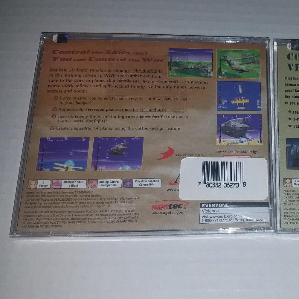 Aces of the Air/ Mobile Armor PS1 2-Pack *Brand New/ Factory Sealed* - Picture 2 of 5